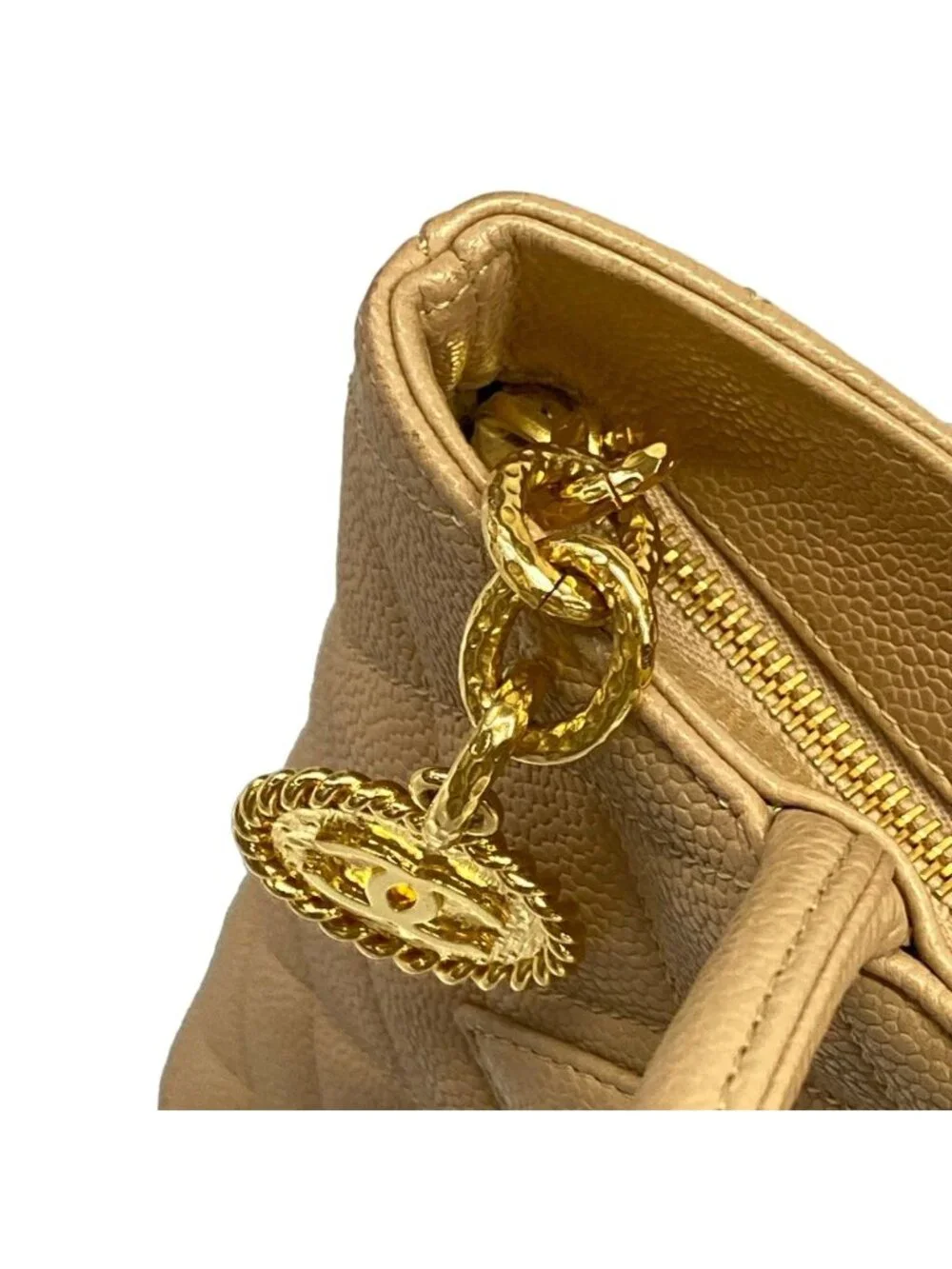 Chanel Tote Reissue Beige Gold CC Logo